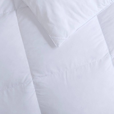 White Twin Heavyweight Goose Feather Down Comforter