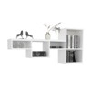 SEVOBAL Utility Storage Shelves Bookshelf 7-Tier Wall Shelf, Multi-Useful Modular Cube Storage for Living Room, White, 36.61"*11.02"*4.33" - 2 of 4