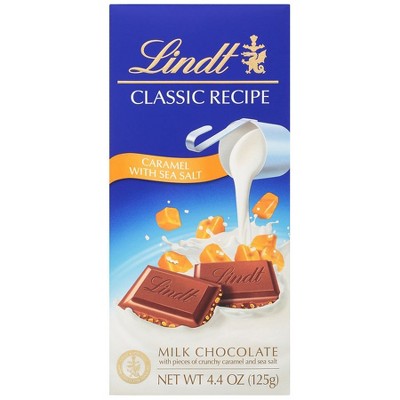 Lindt Classic Recipe Milk Chocolate Caramel with Sea Salt Bar Caramel with Sea Salt 4.4 oz