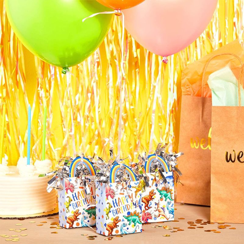 Blue Panda 6 Packs Dinosaur Gift Bag Balloon Weights, Birthday Party Decorations, 6oz, 2 of 7