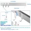LunaLulinlk 16 Inch Magnetic Knife Holder for Wall Magnetic Knife Strip Self Adhesive with 3 Hooks - 3 of 4