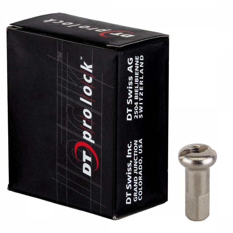 Dt Swiss Pro Lock Nipples 2.0 (14G) 12mm Silver, 1 of 2