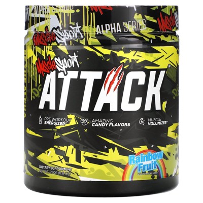 MuscleSport Attack, Pre-Workout Energizer, Rainbow Fruit, 8.8 oz (250 g)