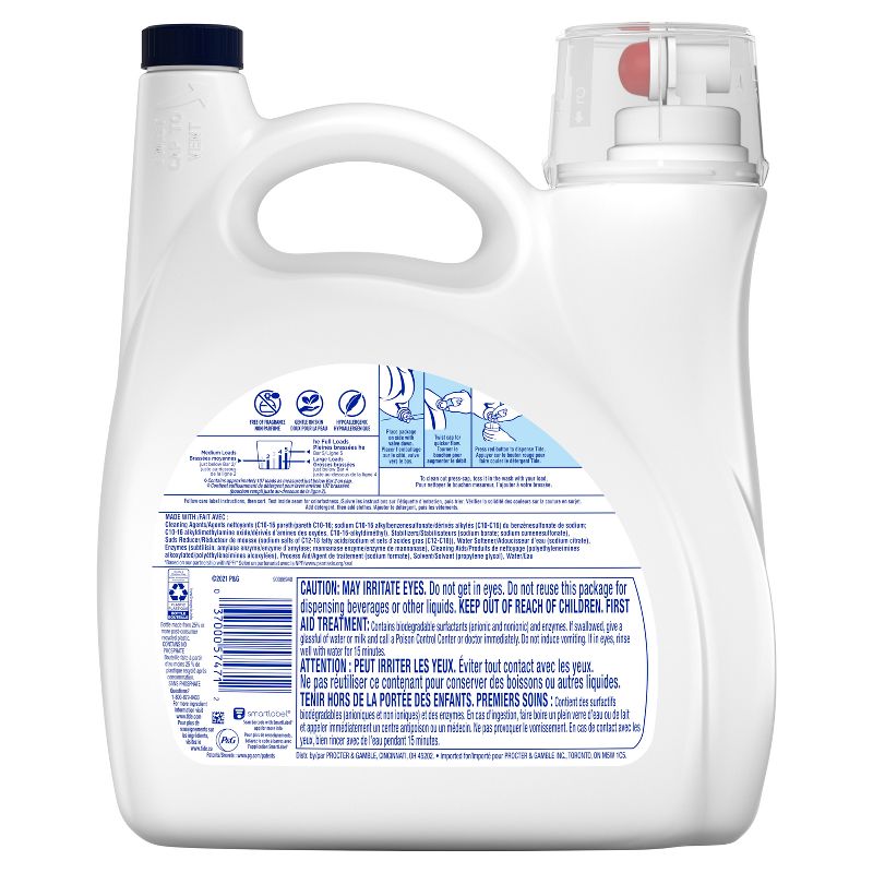 Tide High Efficiency Liquid Laundry Detergent - Free & Gentle, 5 of 12