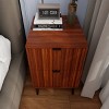 GlasFlength Nightstands Modern Wooden Bedside Table with Two Drawers Simple Elegant Design for Bedroom Storage, Brown, 17.7"*15.7"*21.7" - 2 of 4