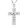 Steeltime 24" Stainless steel layered crucifix pendant. Color Options: Silver. Gold - 2 of 4