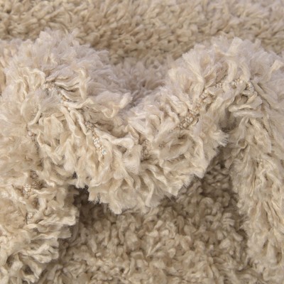 Alpine Ivory Braided Shag 6' x 9' Area Rug