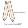 INSPIRE CHIC Women's Heart Print Skinny Long Silky Ribbon Hair Band Handbag Wrap Scarves 1Pc - 3 of 4