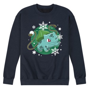 Men's - Pokémon - Bulbasaur Snowball Fight Graphic Fleece Sweatshirt - 1 of 4