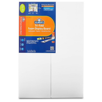 Elmer's 36" x 48" Tri-Fold Foam Presentation Board - White