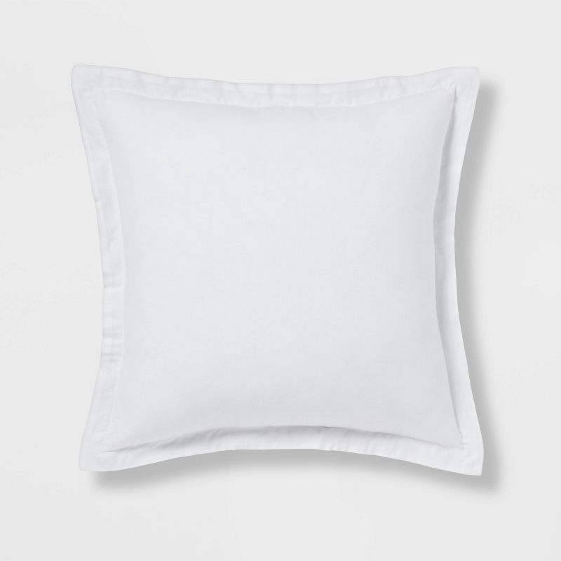 Euro Cotton Linen Blend Chambray Decorative Throw Pillow - Threshold™, 1 of 9