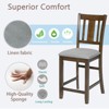 Sapphtopaz Modern Upholstered Dining Chairs Set of 4, Padded Seat Kitchen Chairs with Wooden Counter Height Bar Stools for Dining Room - 4 of 4
