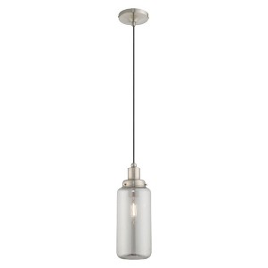 Livex Lighting Art Glass 1 - Light Pendant in  Brushed Nickel - 1 of 4