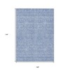 Sky Blue And Ivory Floral Washable Indoor Outdoor Area Rug - 3 of 4