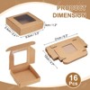 Unique Bargains Paper Party Favor Treats Candy Cookie Packaging with Clear Window Kraft Soap Boxes 16 Pcs - 2 of 4