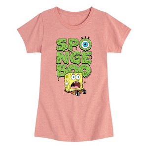 Girls' - SpongeBob SquarePants - Scardey Pants Fitted Short Sleeve Graphic T-Shirt - 1 of 4