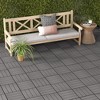 Tangkula 18PCS Interlocking Deck Tiles 12" x 12" Waterproof All Weather Flooring Covering - 3 of 4