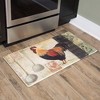 20" x 39" Cushion Comfort Anti-Fatigue Stain & Oil Resistant Kitchen Floor Mat (Paris Rooster) - 2 of 3