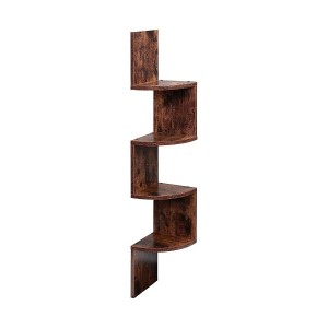 Vtec Trading Brown 4-Tier Corner Mounted Shelf Unit - 1 of 3