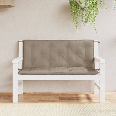 vidaXL Garden Bench Cushions 2 pcs Taupe 47.2"x19.7"x2.8" Oxford Fabric