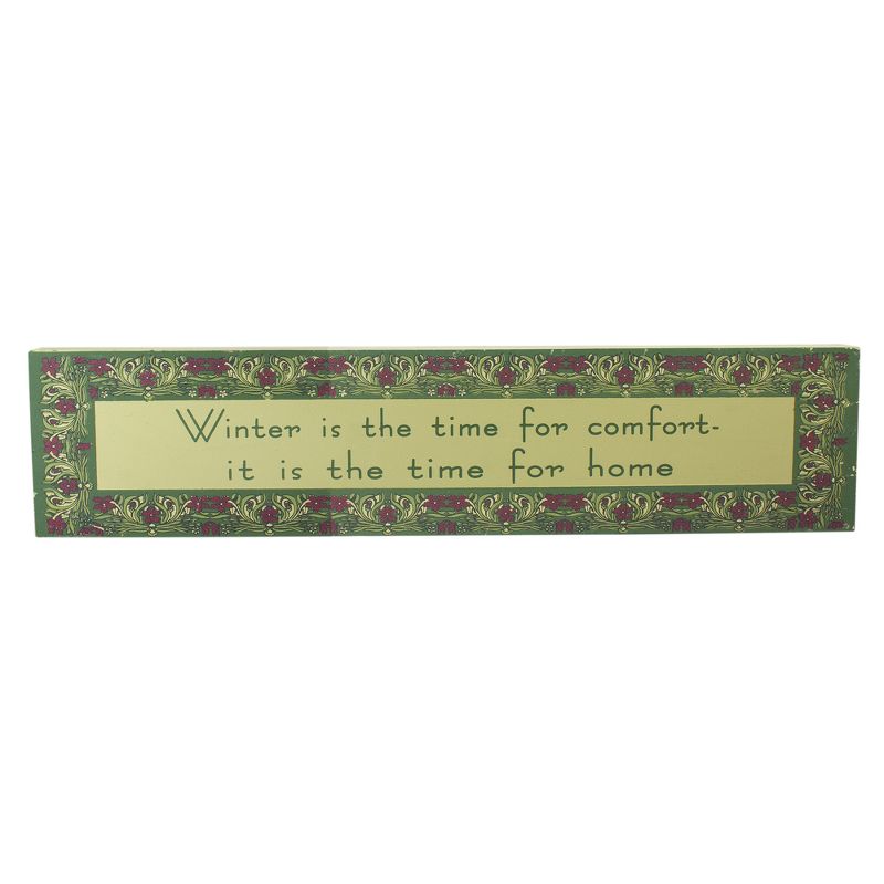 Roman 22" Purple and Green Winter Themed Rectangular Sign Board, 1 of 4