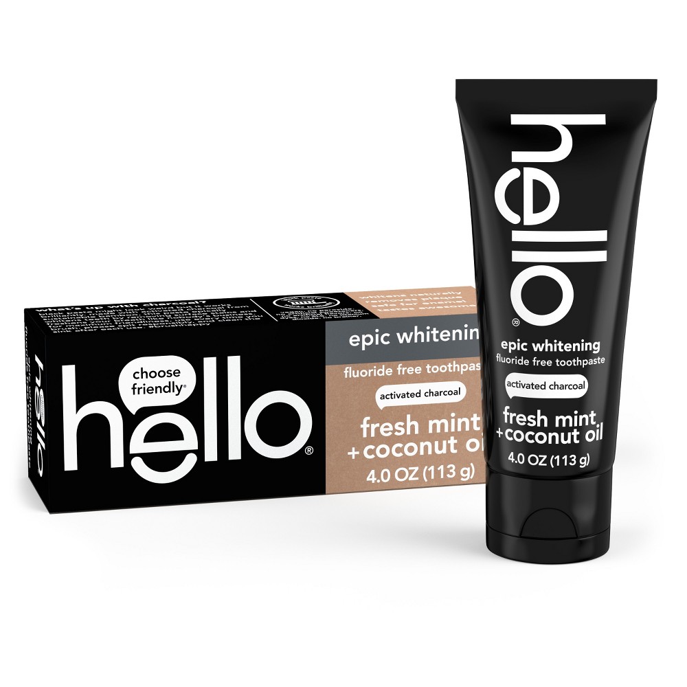 Photos - Toothpaste / Mouthwash hello Activated Charcoal Whitening Toothpaste - 4oz