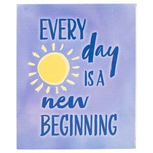 Every Day Is A New Beginning Daily Planner: Simple Pink & Blue Floral Daily Monthly Planner With Hand Drawn Interior