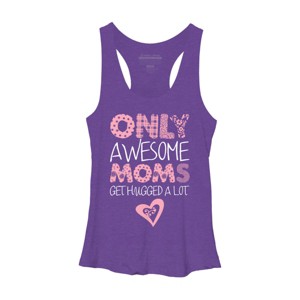 Women's Design By Humans Only Awesome Moms Get Hugged A Lot By growngratitude Racerback Tank Top - 1 of 2