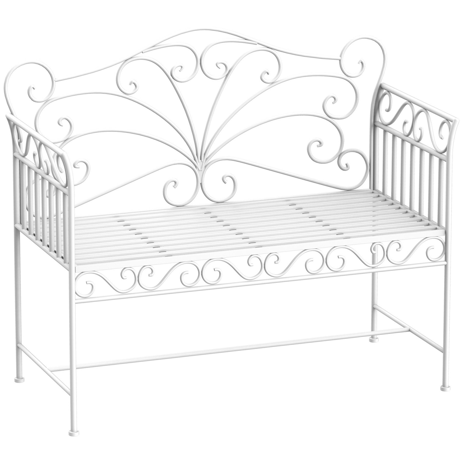 Dexmalle Patio Garden Bench with Armrests,Backyard/Poolside