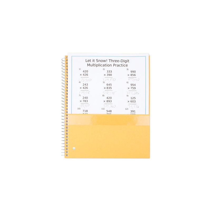 Five Star Wirebound Notebook with Two Pockets, 1-Subject, Wide/Legal Rule, Red Cover, (100) 10.5" x 8" Sheets, 2 of 5