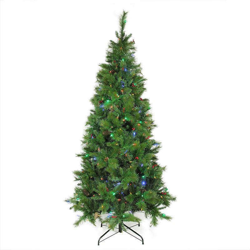 Northlight 7' Prelit Artificial Christmas Tree Slim LED Mount Beacon Pine - Multi Lights, 3 of 6