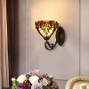 Chloe Lighting ADIA Victorian-Style 1-Light Dark Bronze Finish Wall Sconce 8" Shade - 2 of 4