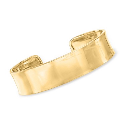 Ross-Simons Italian 18kt Gold Over Sterling Polished Cuff Bracelet