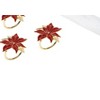 C&F Home Red Poinsettia Napkin Ring S/4 - 3 of 4