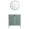 Bencmate Bathroom Storage Cabinets, Bathroom Vanity, 30 Inch Bathroom Vanity with Ceramics Sink, Free-Standing Bathroom Sink Cabinet with Adjustable - 2 of 2