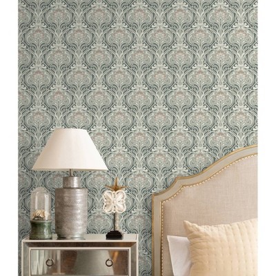 Fallon Brown and Gray Floral Peel and Stick Wallpaper