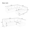 CAVINAS Stylish Modular Sectional Sofa with High-Resilience Sponge,the Couch for Bedroom,Living Room and Apartment,Gray - 3 of 4