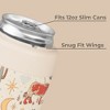 HydroJug Can Cooler - 2-in-1 Insulated Can Cooler Cup 12oz - Stainless Steel, Non-Slip Rubber Base, Screw-Top Lid - 3 of 4