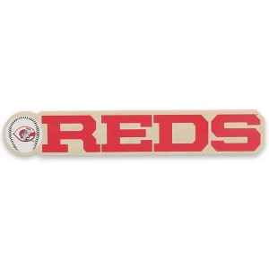 MLB Cincinnati Reds Chunky Wood Wall Sign: Sports Art Horizontal Panel - 1 of 4