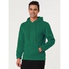 Lars Amadeus Men's Pullover Solid Long Sleeves Hooded Sweatshirts with Pocket - 3 of 4