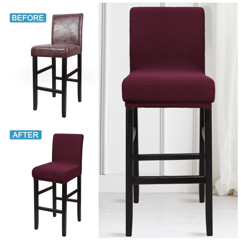 PiccoCasa Stretch Bar Stool Covers Pub Counter Height Side Chair Covers, 2 of 6