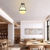 DORESshop 10 in. 1-Light Black Mid Century Modern Globe Semi-Flush Mount Ceiling Light with White Frosted Glass Shade for Bedroom - 3 of 4