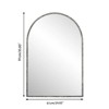 FONTOI Arched Wall Mirror, Vanity Mirror, Mirror Wall Decor for Bathroom Bedroom Living Room Cloakroom Entryway, Silver, 24.02"*35.83"*0.98" - 3 of 4