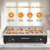 ROVSUN 30" Electric Countertop Griddle - 3000W Teppanyaki Grill, Stainless Steel with Adjustable Temperature 122°F-572°F, Plug-in - 2 of 4