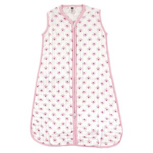 Hudson Baby Infant Girl Muslin Cotton Sleeveless Wearable Sleeping Bag, Sack, Blanket, Flower - 1 of 1