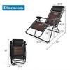 Costway 2PCS Patio Rattan Zero Gravity Lounge Chair Folding Recliner Headrest Mix Grey\Mix Brown - image 3 of 4