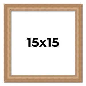 PosterPalooza | Square Weathered Yellow Picture Frame - UV Acrylic, Foam Board Backing, Hanging Hardware - 1 of 4