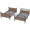 Ridstar 82.5 in. W Detachable Twin XL Top Tier Twin XL Metal Bunk Bed with Two Storage Drawers-Black - 4 of 4