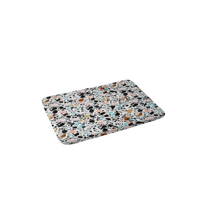 Marta Barragan Camarasa The Hands of Terrazzo Bath Mat Black - Deny Designs