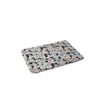 Marta Barragan Camarasa The Hands of Terrazzo Bath Mat Black - Deny Designs